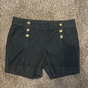 Black Button-Detail Women's Shorts